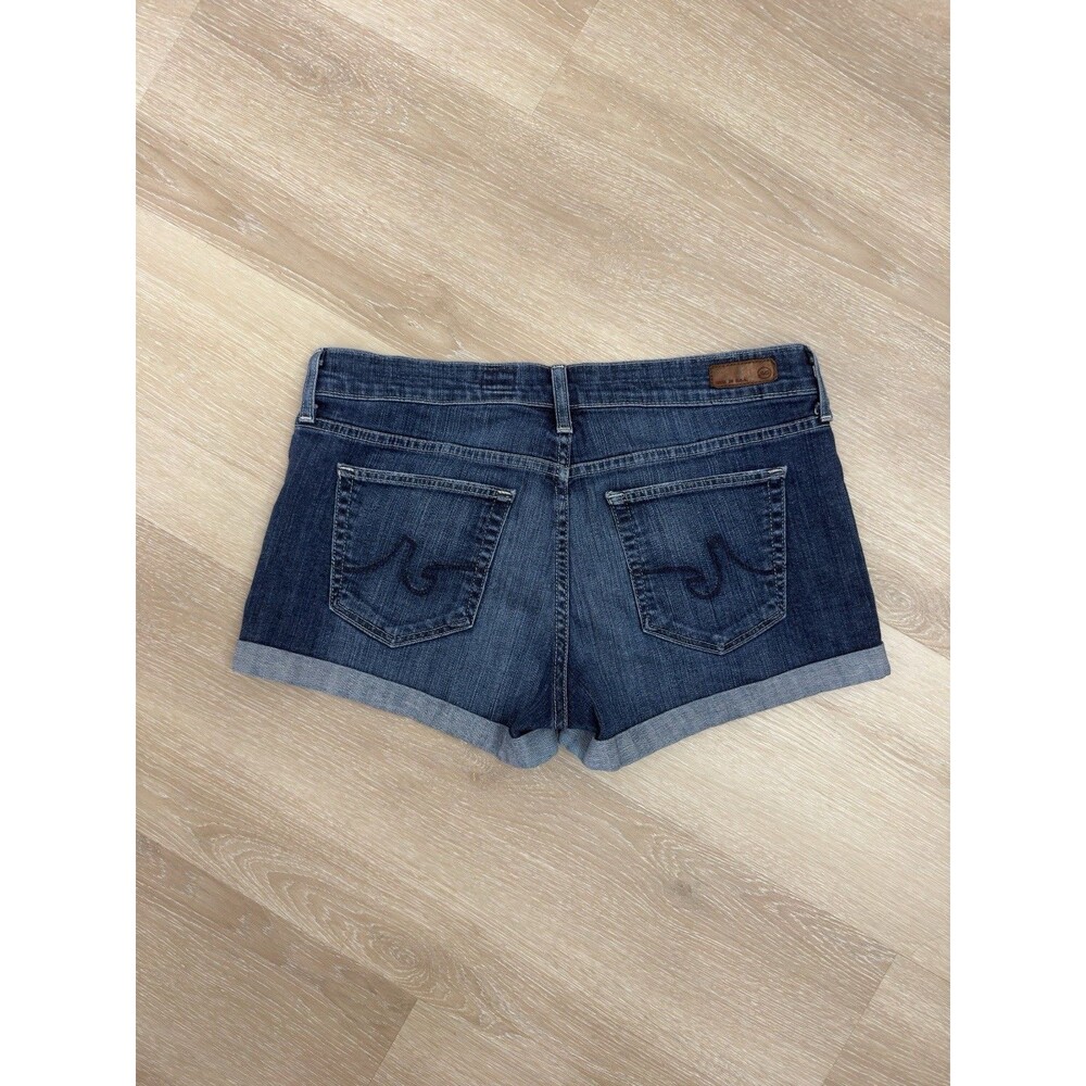 AG Adriano Goldschmied The Pixie Roll Up Denim Shorts Size 30 Medium Wash Cuffed - Picture 2 of 15